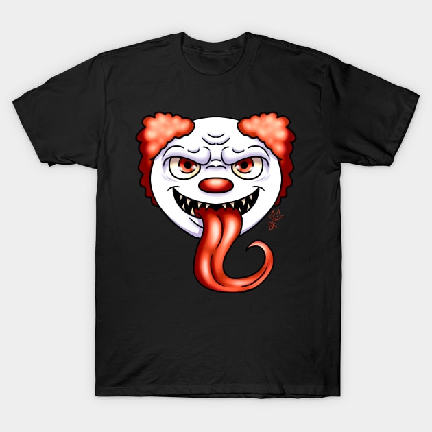Creepy Smiley Face Clown T-Shirt by Bluekittie